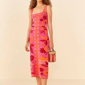 FARM Rio - Pink Rio Tiles Knit Dress - NWTs